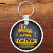 Future Bulldozer Dozer Driver Sleutelhanger (Voorkant)