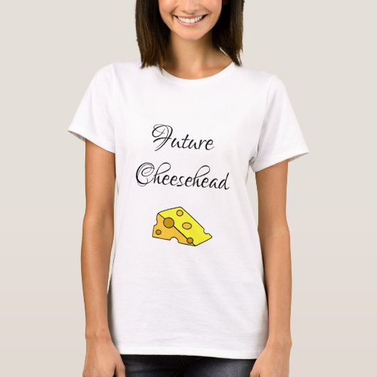 Future Cheese Head Wisconsin Zwangerschaps shirt (Voorkant)