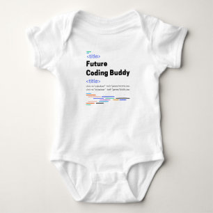 Future Coding Buddy Schattige Ontwikkelaar Romper