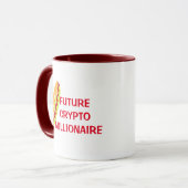 Future Crypto Currency Doctor Pun Funny Coffee Mok (Voorkant links)