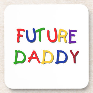 Future Daddy Primary Colors T-shirts en geschenken Bier Onderzetter