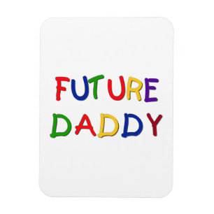 Future Daddy Primary Colors T-shirts en geschenken Magneet