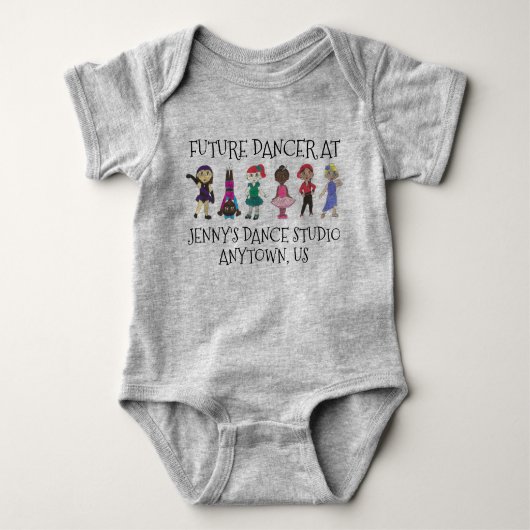 Future Dancer Custom Dance Studio Ballet Tap Jazz Romper (Voorkant)