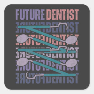 Future Dentist Vierkante Sticker