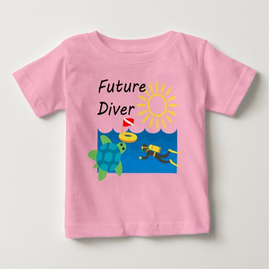 Future Diver Design - Baby Fine Jersey T-Shirt (Devant)