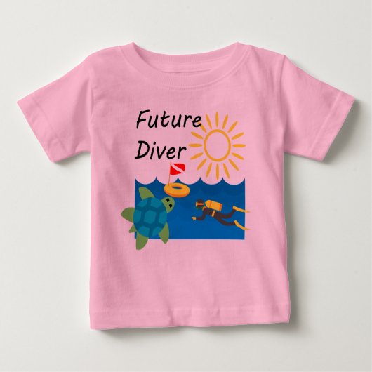 Future Diver Design - Baby Fine Jersey T-Shirt (Devant)