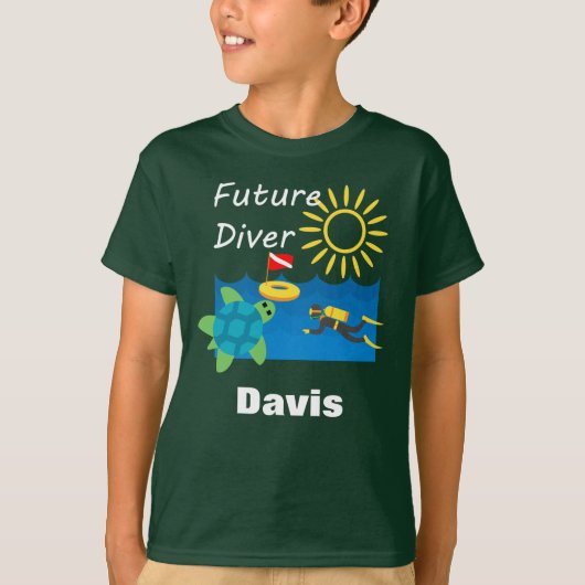 Future Diver Design - T-shirt de base pour enfants (Devant)