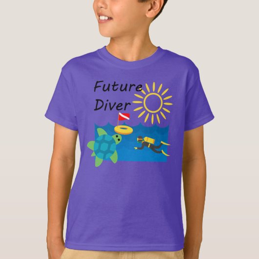 Future Diver Design - T-shirt de base pour enfants (Devant)