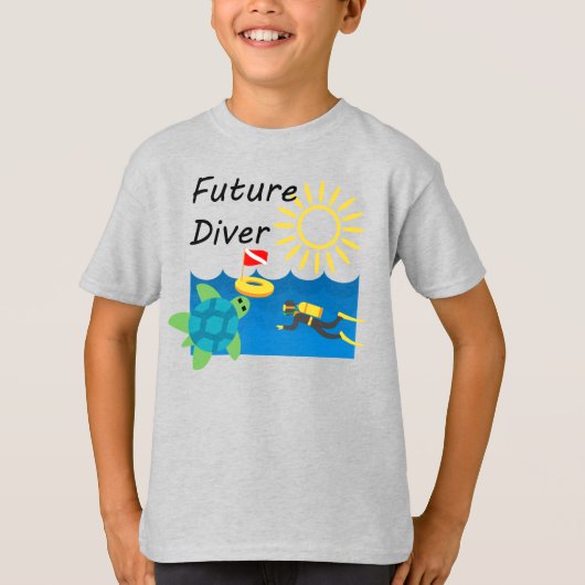 Future Diver Designer - Kinderen Basic T-Shirt (Voorkant)
