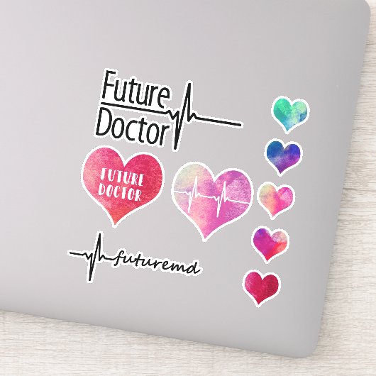 Future Doctor - Hart - Sticker Collectie (Detail)