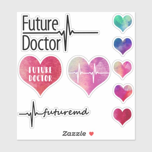 Future Doctor - Heart - Collection Sticker (Feuille)