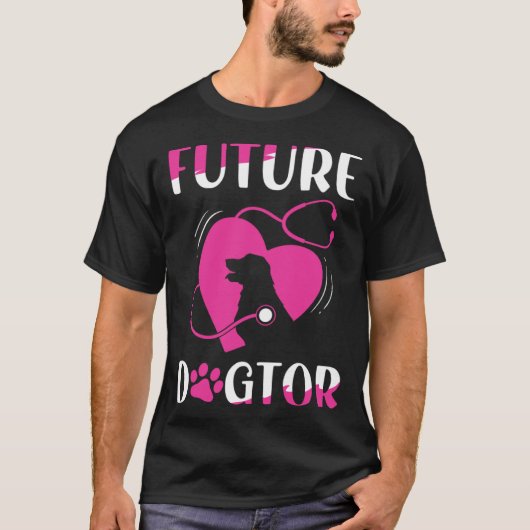 Future Dogtor Cute Aspiring Veterinarian T-shirt (Voorkant)