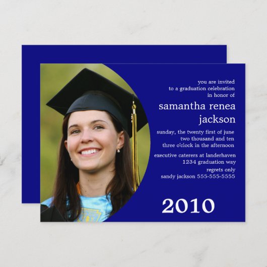 Future Dreamweaver Afstuderen Invitation (blauw) Kaart (Voorkant / Achterkant)