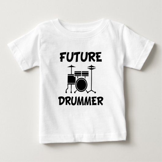 Future Drummer grappig baby shirt (Voorkant)