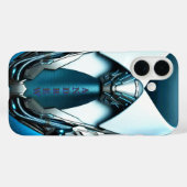 Future Elegance-4D Necktie iPhone 16 Coque pour le (Verso (horizontal))