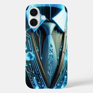 Future Elegance – 4D Necktie iPhone 16 Hoesje