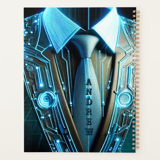 Future Elegance - 4D-stropdas Planner voor hem en  (Achterkant)