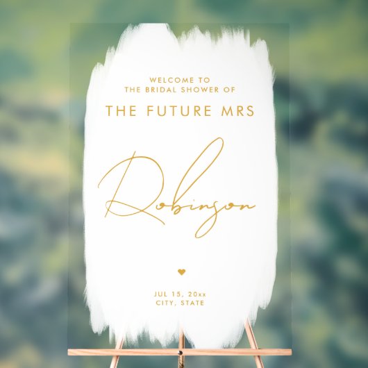 FUTURE Fête des mariées MRS Bienvenue Or blanc (Neutre)