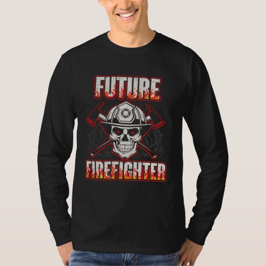 Future Firefighter Men Women Thin Red Line Firefig T-shirt (Voorkant)