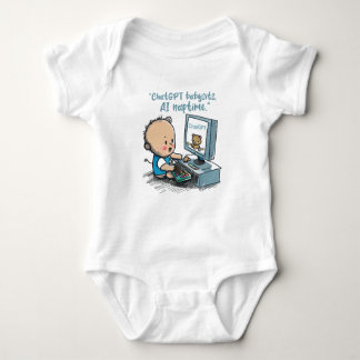 "Future Genius: AI Powered" Funny Baby geeft Baby Romper