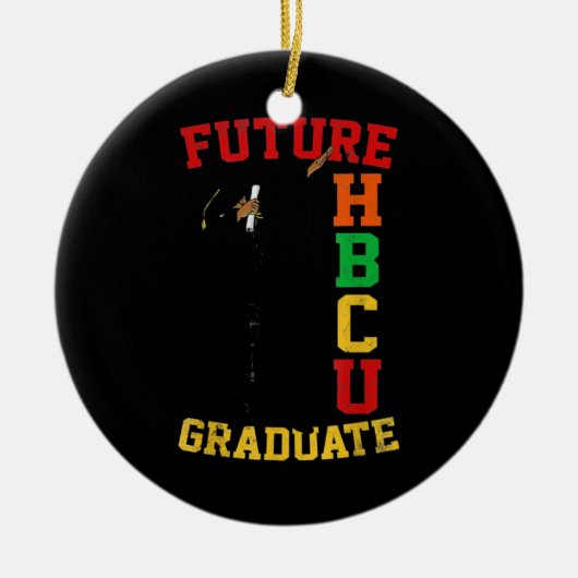 Future HBCU Afstuderen Keramisch Ornament (Voorkant)