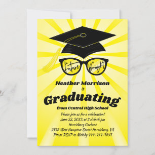 Future is Bright Graduation Party Invitation Kaart