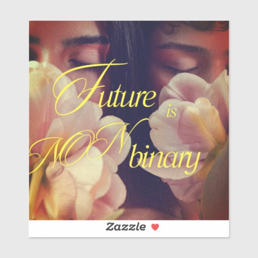 Future is Non-binary Floral Sticker (Feuille)