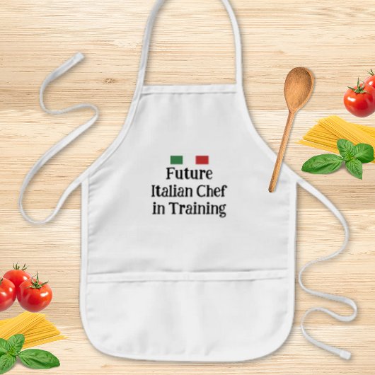 Future Italian Chef in Training Editable Kinder Schort