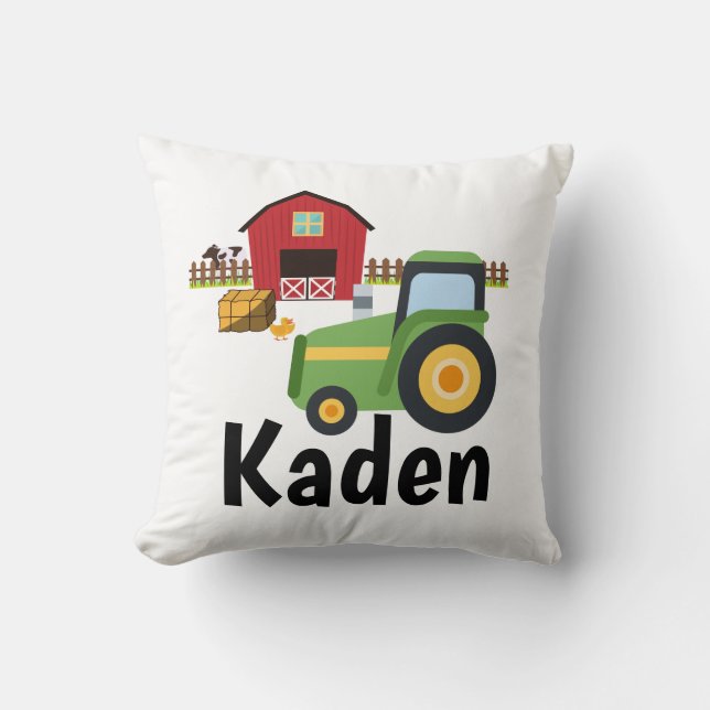 Future Little Farmer Tractor Pillow Kussen (Voorkant)