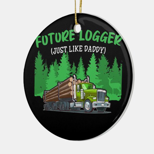 Future LoggerNet als papa Green Skidder Keramisch Ornament (Links)