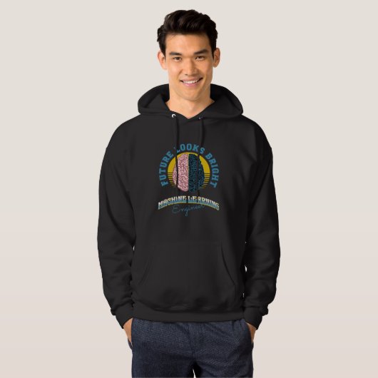 Future Looks Bright Machine Learning Engineer Coll Hoodie (Voorkant volledig)
