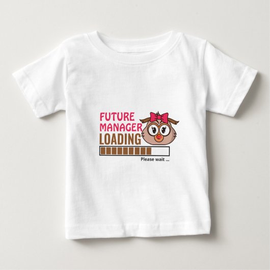 Future Manager Loading Funny Owl Birthday Girly (Voorkant)