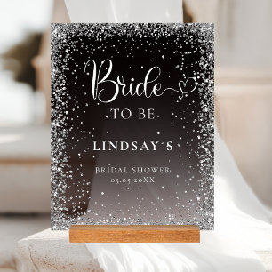 FUTURE MARIÉE ! Black Silver Glitter Bridal Shower