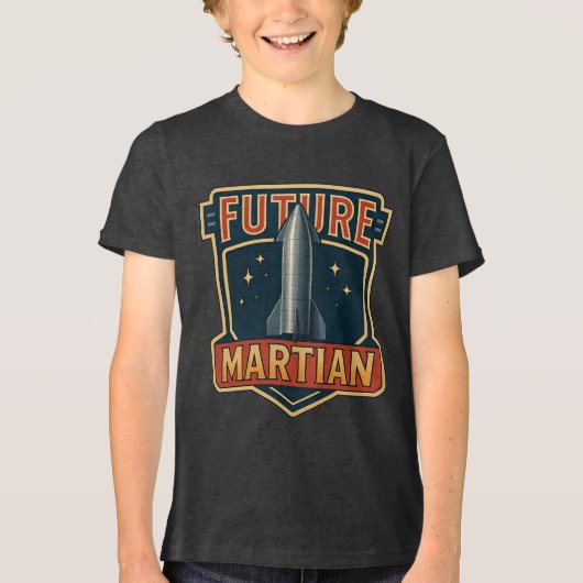 Future Martian Black Basic T-shirt (Voorkant)