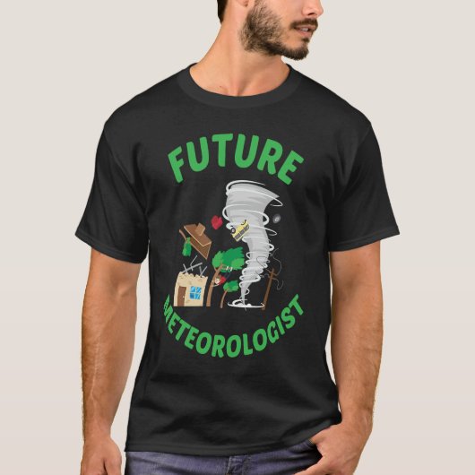 Future Meteorologist Kid Cute Weather Forecast Met T-shirt (Voorkant)
