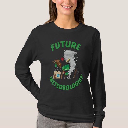 Future Meteorologist Kid Cute Weather Forecast Met T-shirt (Voorkant)