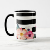 Future Mme Floral Striped Mug (Gauche)