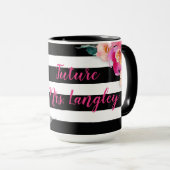 Future Mme Floral Striped Mug (Devant droit)