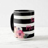 Future Mme Floral Striped Mug (Devant gauche)