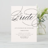Future Mme invitation de jeune mariée moderne de (Debout devant)