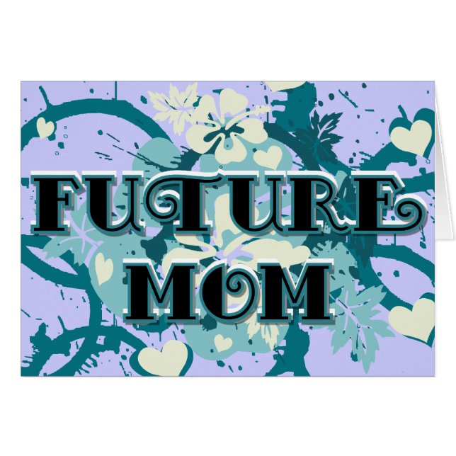 Future Mom - Coeurs et fleurs (Devant horizontal)