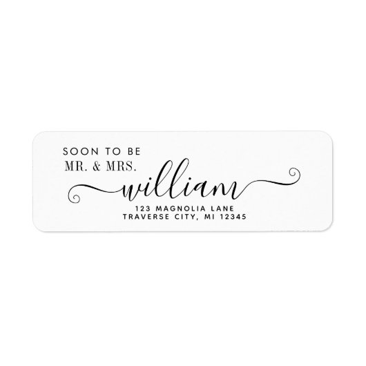 Future Mr and Mrs Address Label (Voorkant)