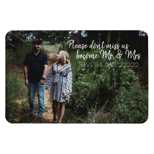 Future Mr. & Mrs Save The Date Magneet (Horizontaal)