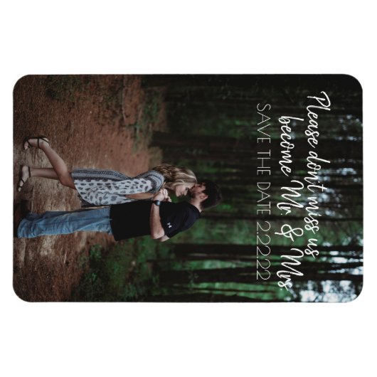 Future Mr. & Mrs Save The Date Magnet Magneet (Horizontaal)
