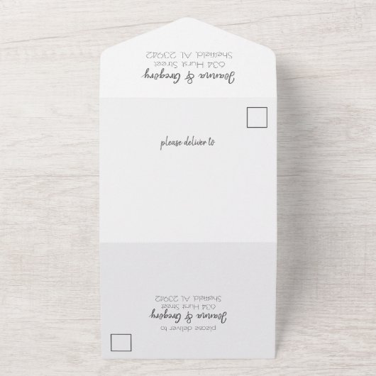 Future Mr. & Mrs Wedding Invitation All In One Uitnodiging (Buitenkant)