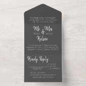 Future Mr. & Mrs Wedding Invitation All In One Uitnodiging (Binnen)