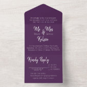 Future Mr. & Mrs Wedding Invitation All In One Uitnodiging (Binnen)