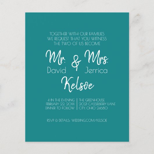 Future Mr. & Mrs Wedding Invitation Flyer (Voorkant)