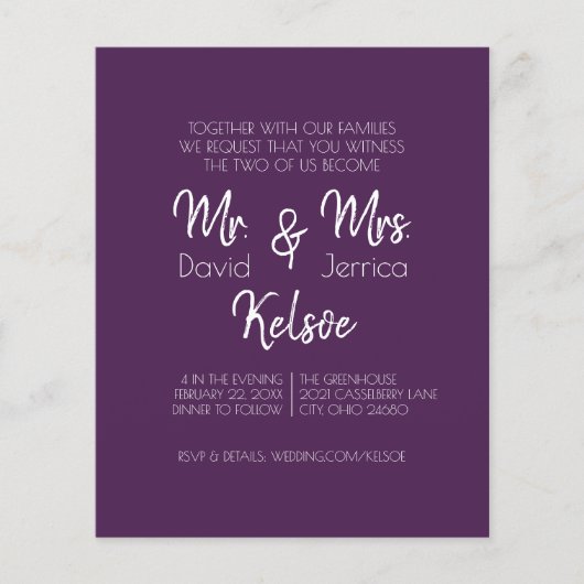 Future Mr. & Mrs Wedding Invitation Flyer (Voorkant)