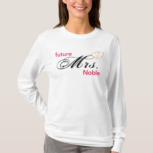 "future Mrs. ------" aanpassen T-shirt (Voorkant)